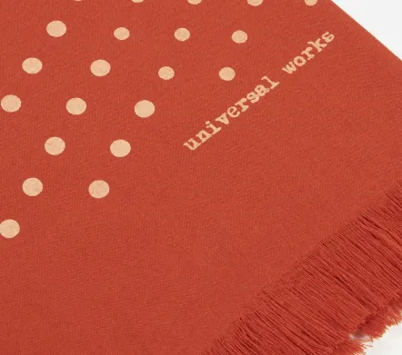 Image #2 of Dot Print Short Scarf Orange