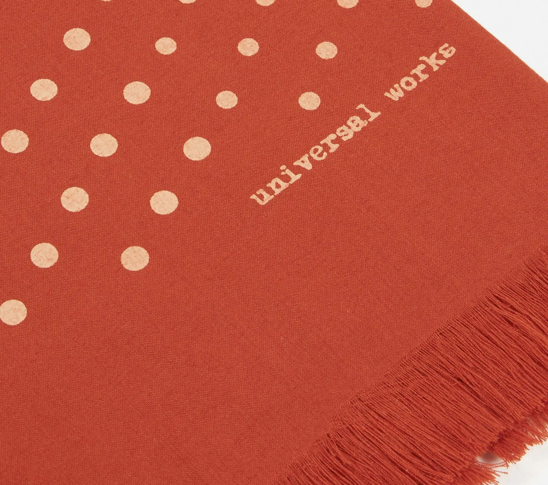 Dot Print Short Scarf Orange