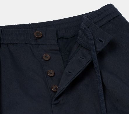 Image #2 of Pleated Track Pant Twill Navy